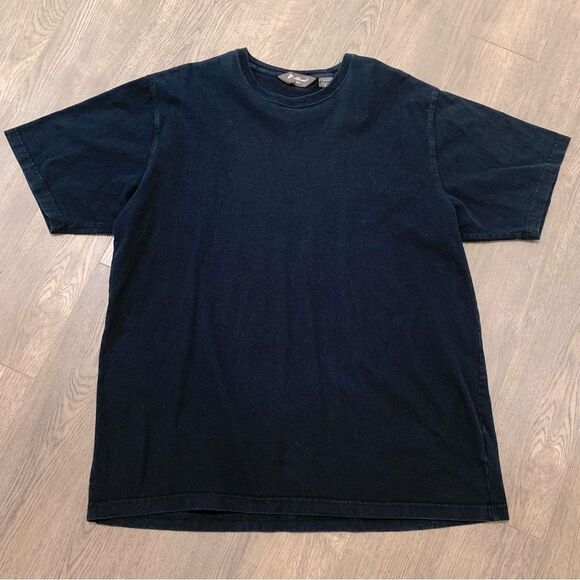 EDDIE BAUER 100% Baumwolle Thick Short Sleeve T-Shirt XL Tall Black Crewneck. - Picture 1 of 13